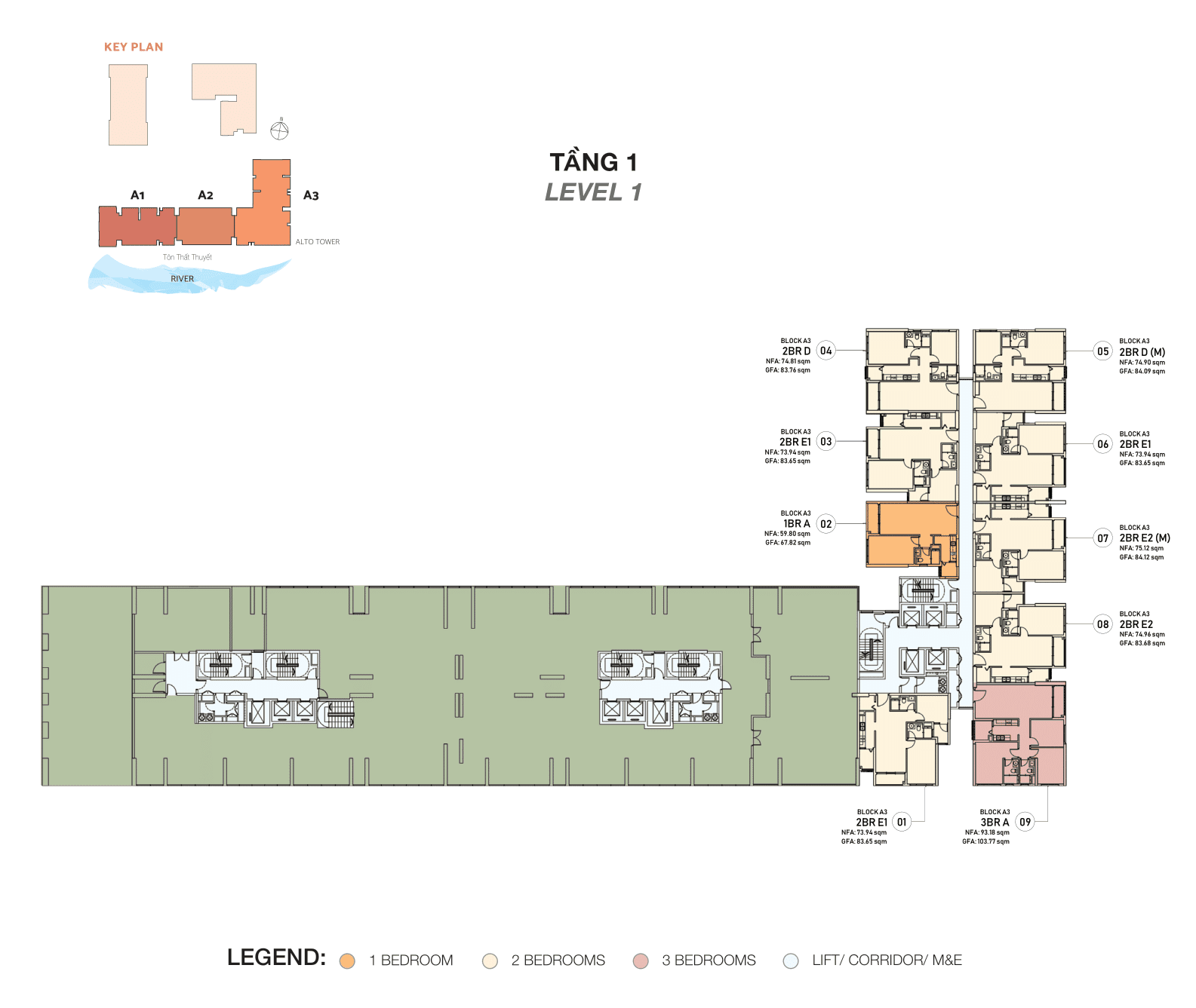 DE LA SOL Floor Plan - Tầng 1 - ALTO TOWER