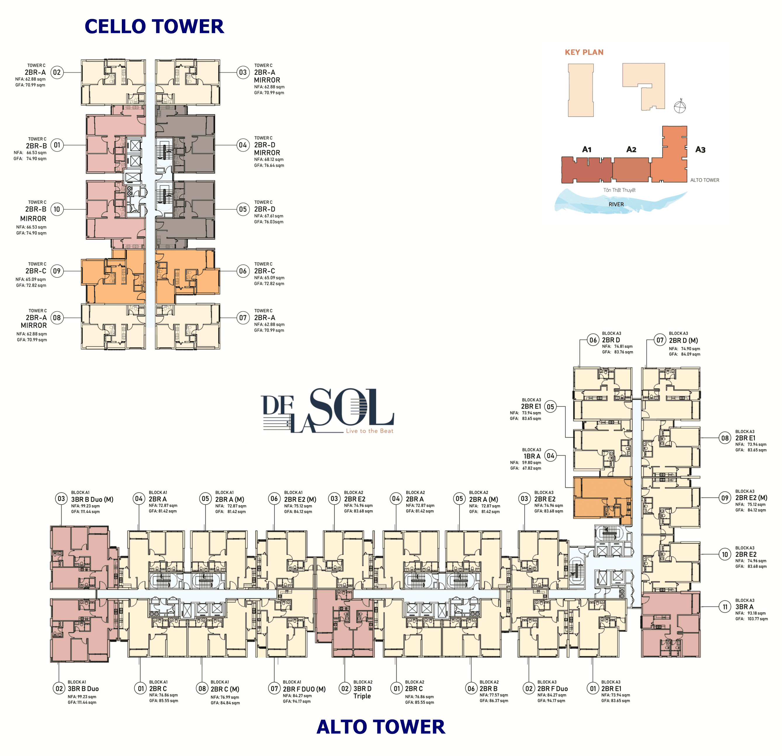 DE LA SOL Floor Plan - Mặt Bằng ALTO TOWER