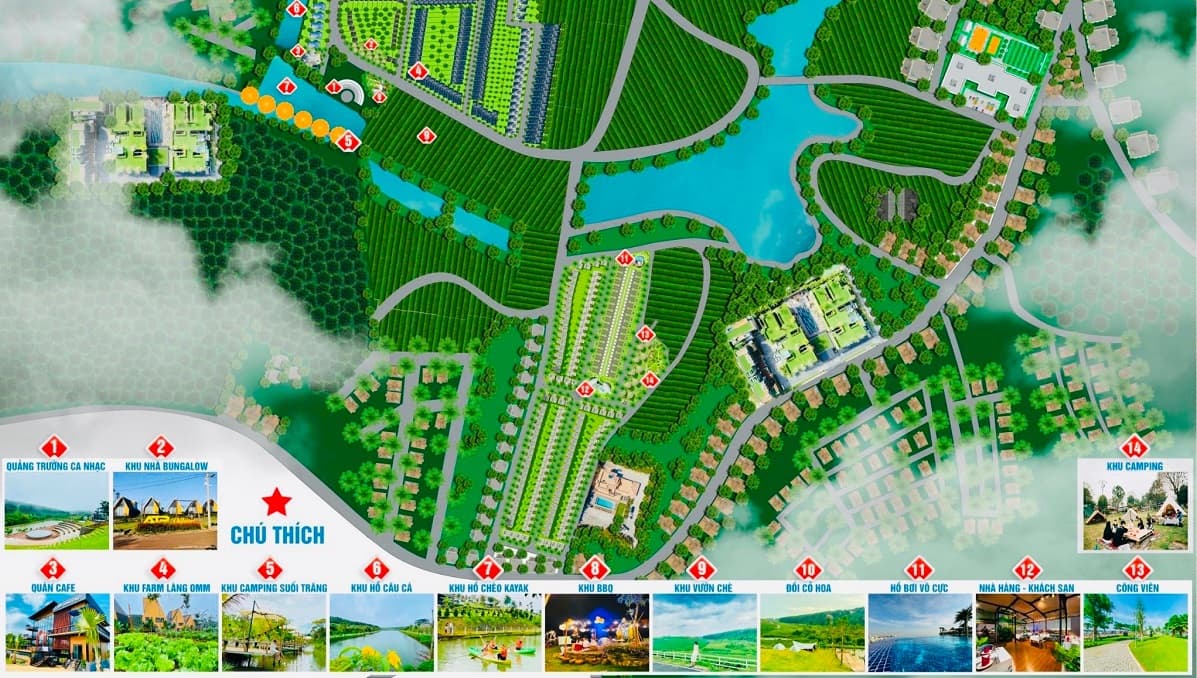 Green Hill Retreat Floor Plan - Mặt Bằng Khu Nghỉ dưỡng Green Hill Retreat