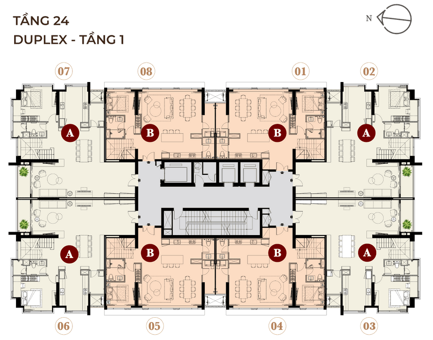 Sơ đồ TẦNG DUPLEX 1